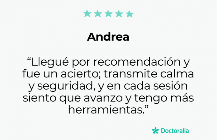 Contacté con Carlos por recomendación y fue un acierto. Su profesionalidad y la seguridad que transmite en terapia me están ayudando a salir adelante. Lo recomiendo. Gracias.